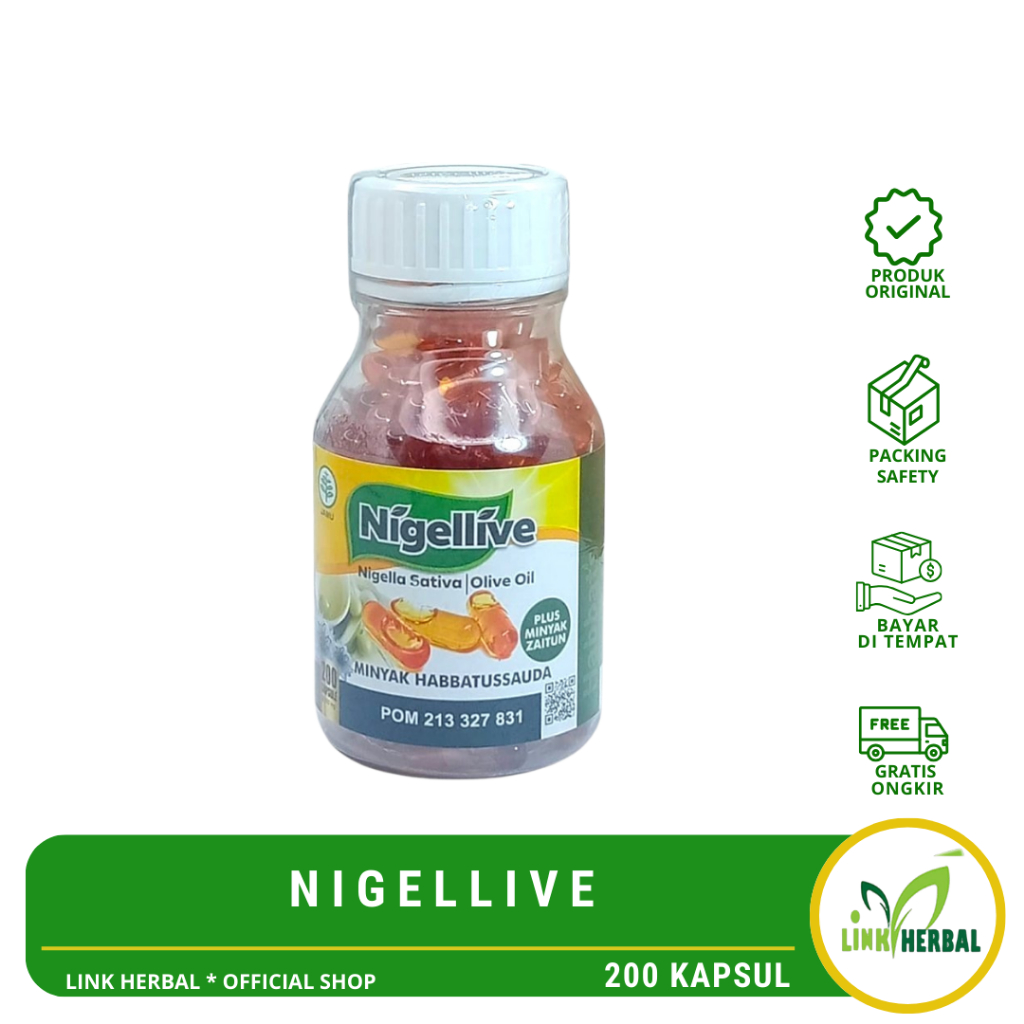 Nigellive Minyak Habbatussauda Nigellive 200 Kapsul