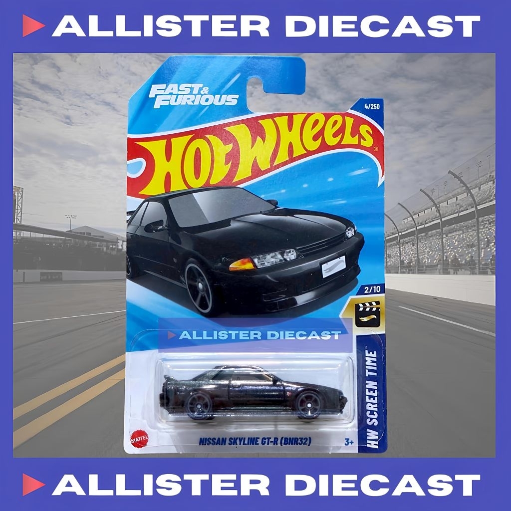Hot Wheels Nissan Skyline GTR R32 Hitam Hotwheels Nissan Skyline GTR R32 Black HW Screen Time HW JDM