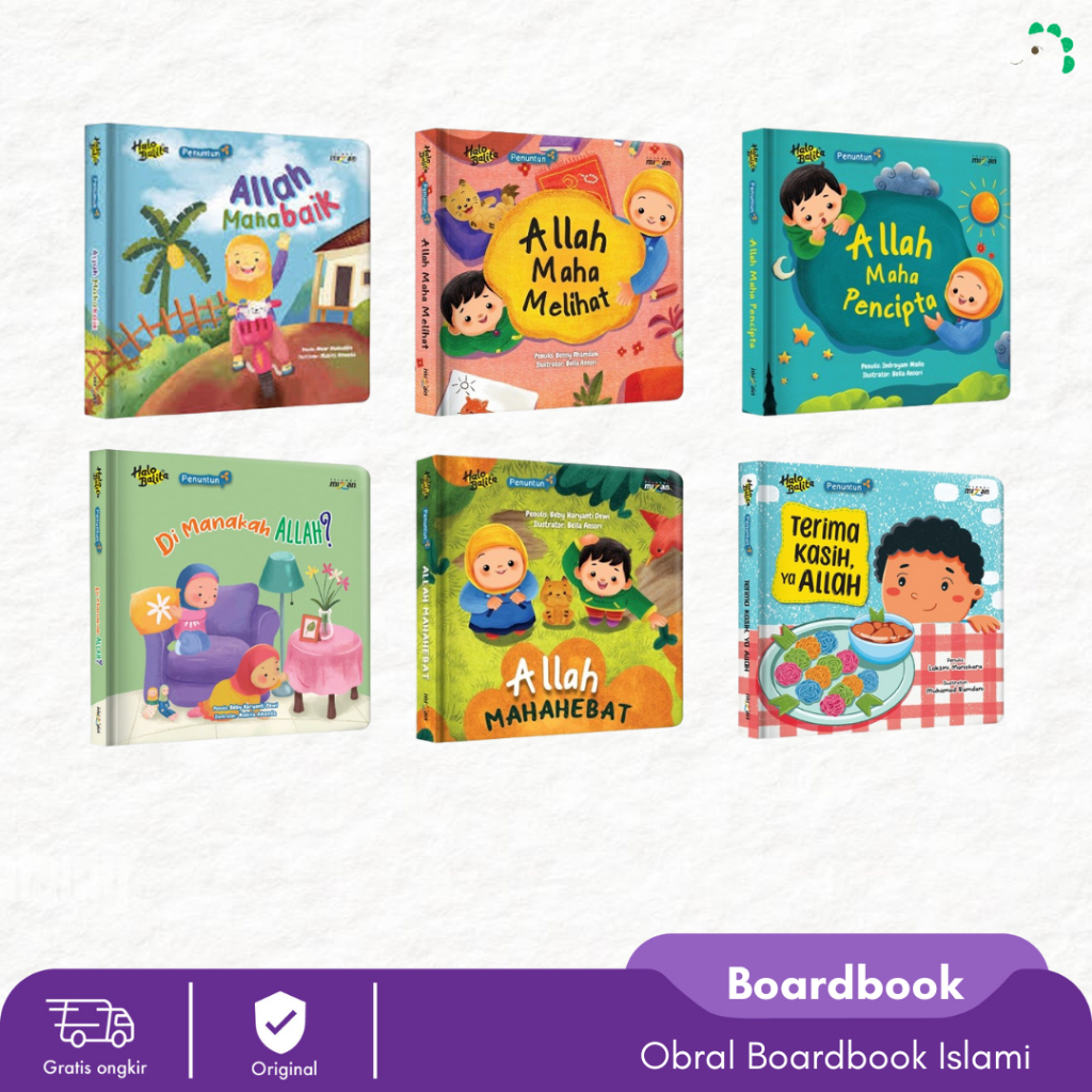 OBRAL BOARDBOOK ISLAMI Buku Anak/ Board Book Baru Segel Plastik Original (Mizan)