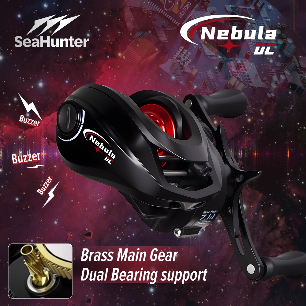 SeaHunter Nebula DC Reel BC Pancing Grar Ratio 7.1:1,Bunyi zing Bearings 6+1,Max Drag 5kg,Digital Co
