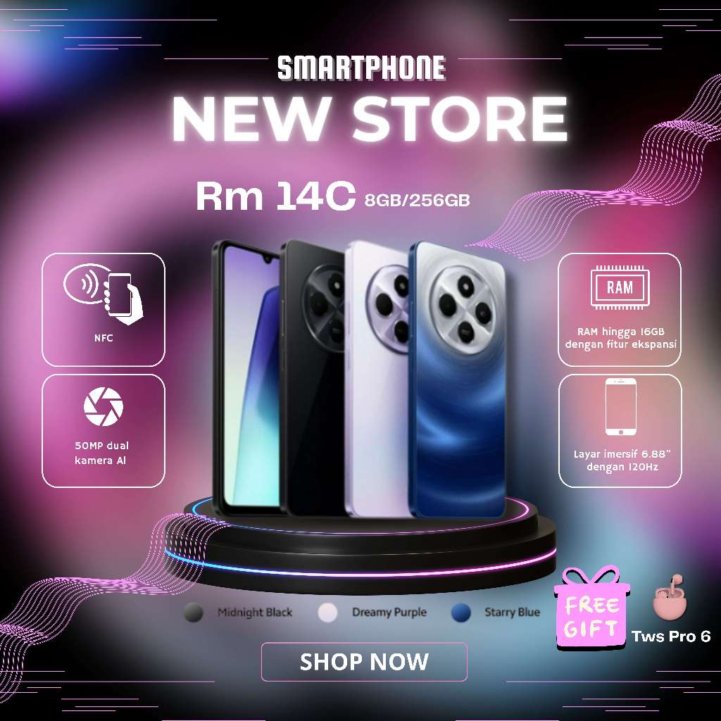 [Bekas] [Seperti baru 99%] Smartphone Bisa COD HP XIAOMI 14C RAM 8/256 Fullset BERGARANSI