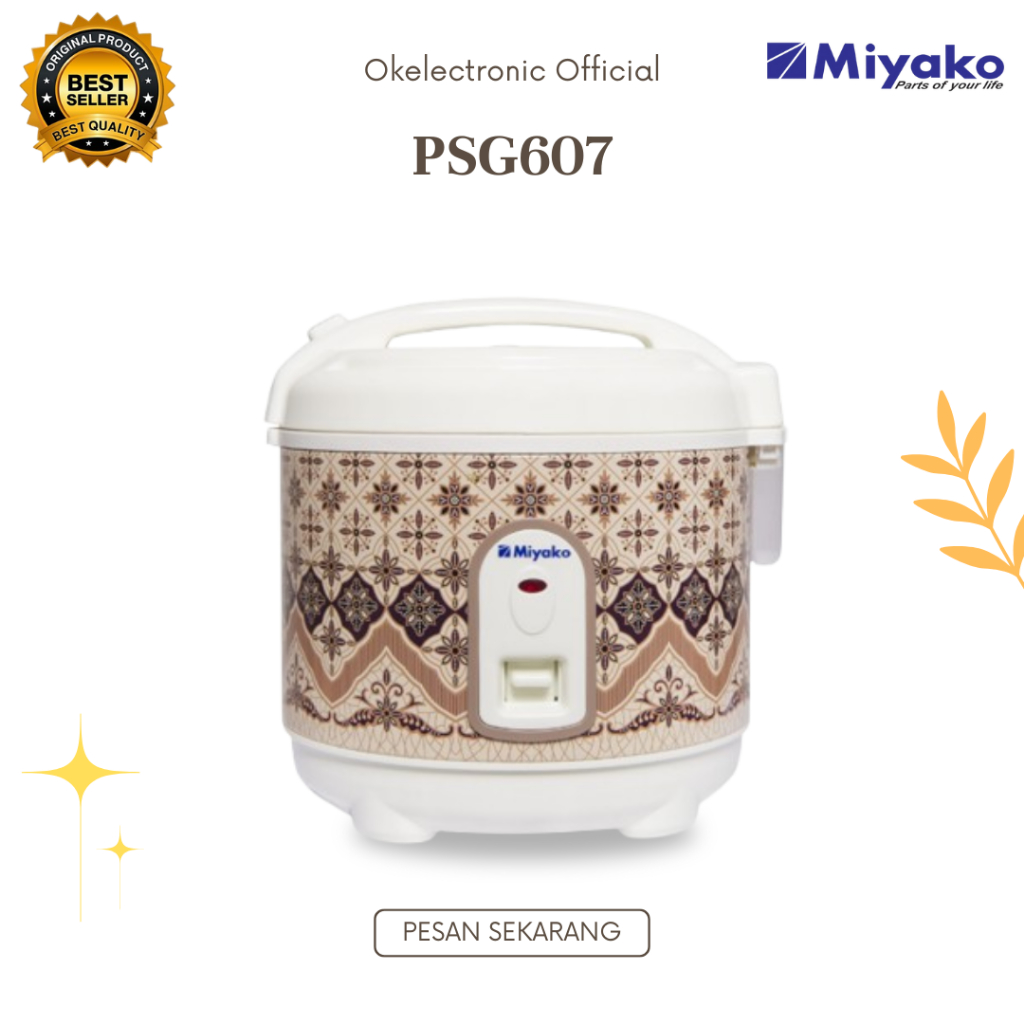 MIYAKO RICE COOKER PSG 607 0.6Liter/PSG607/PSG-607/PSG 607/PSG607/RICE COOKER MINI/GARANSI RESMI