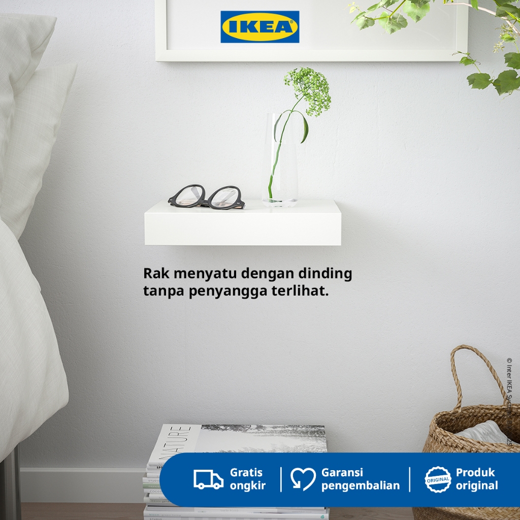 IKEA LACK Rak Dinding Serbaguna Putih 30x26cm
