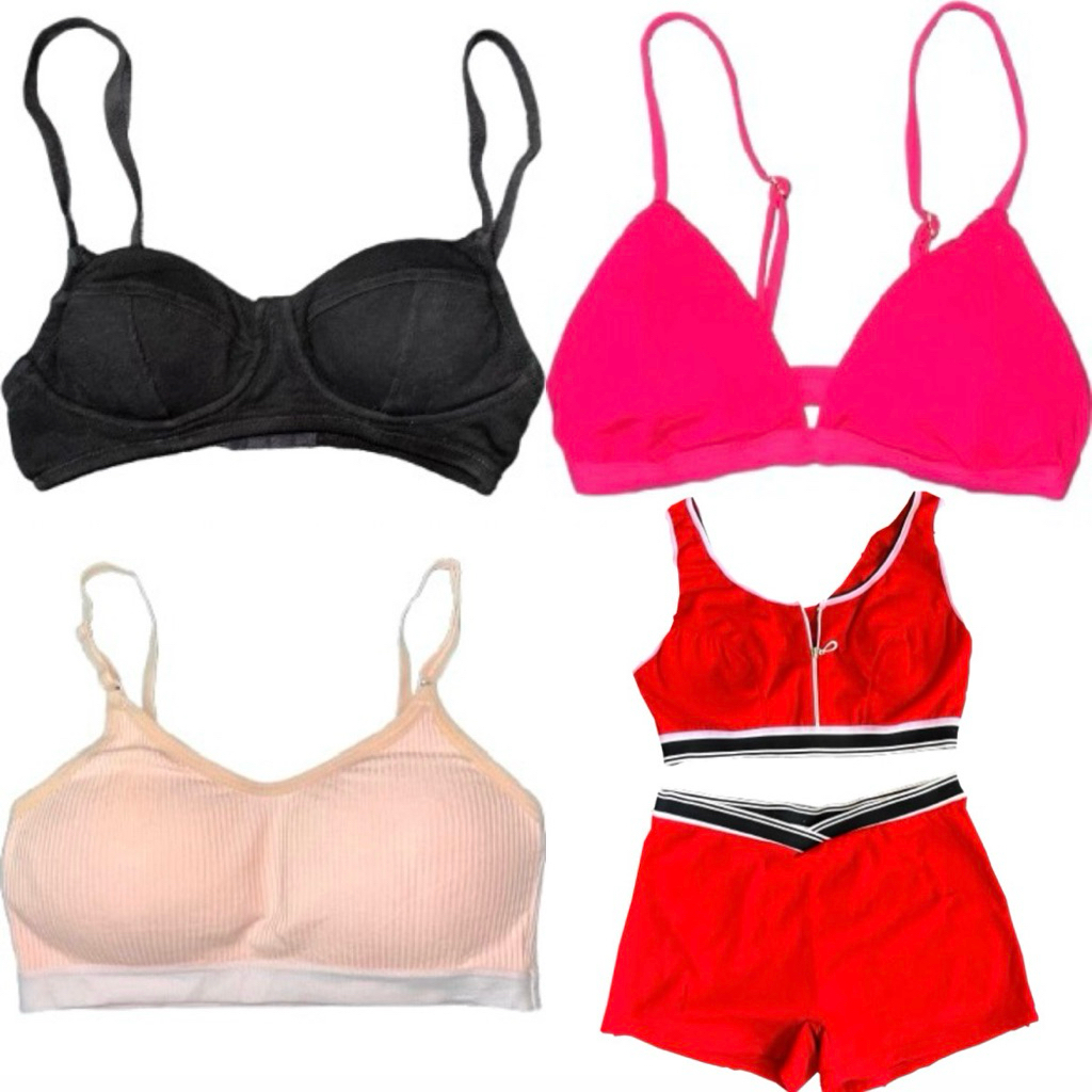 [PRELOVED BRAS] Bra Bralette Seamless Wireless One Set Sports Set Seamless Bra