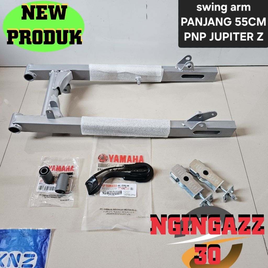 Swing arm PANJANG 55CM pnp jupiter z old/new/z1/rbt fiz r/force1 vega old/new/zr warna silver