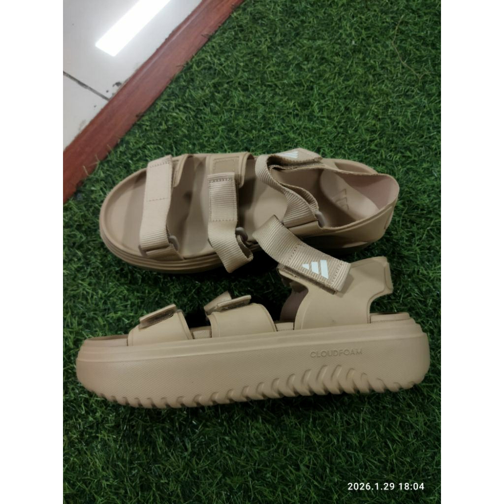 Sandal adidas slyn coklat brown wanita / Adidas SLYN sandstone women / sandal adidas slyn wanita cok