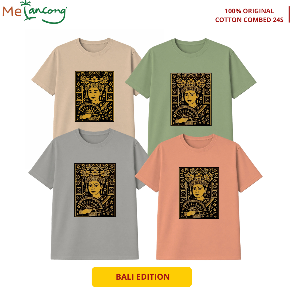 T-shirt Kaos Lengan Pendek Baju Pria Wanita Combed Cowok High Kain Bali KSBL021