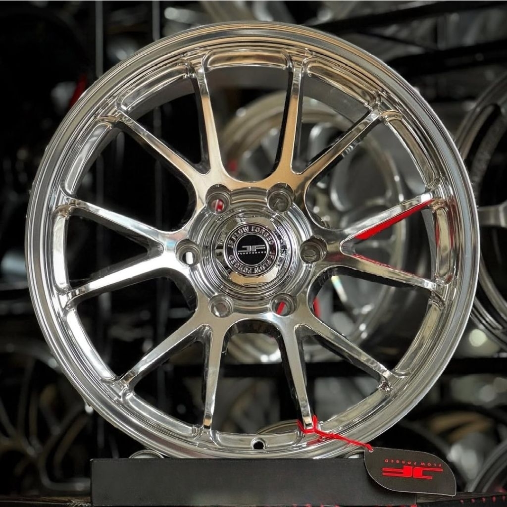 velg racing ring 18 JF LUXURY NF HIGH POLISH FLOW FORMING R18 velg mobil Fortuner Hilux pajero Ford 