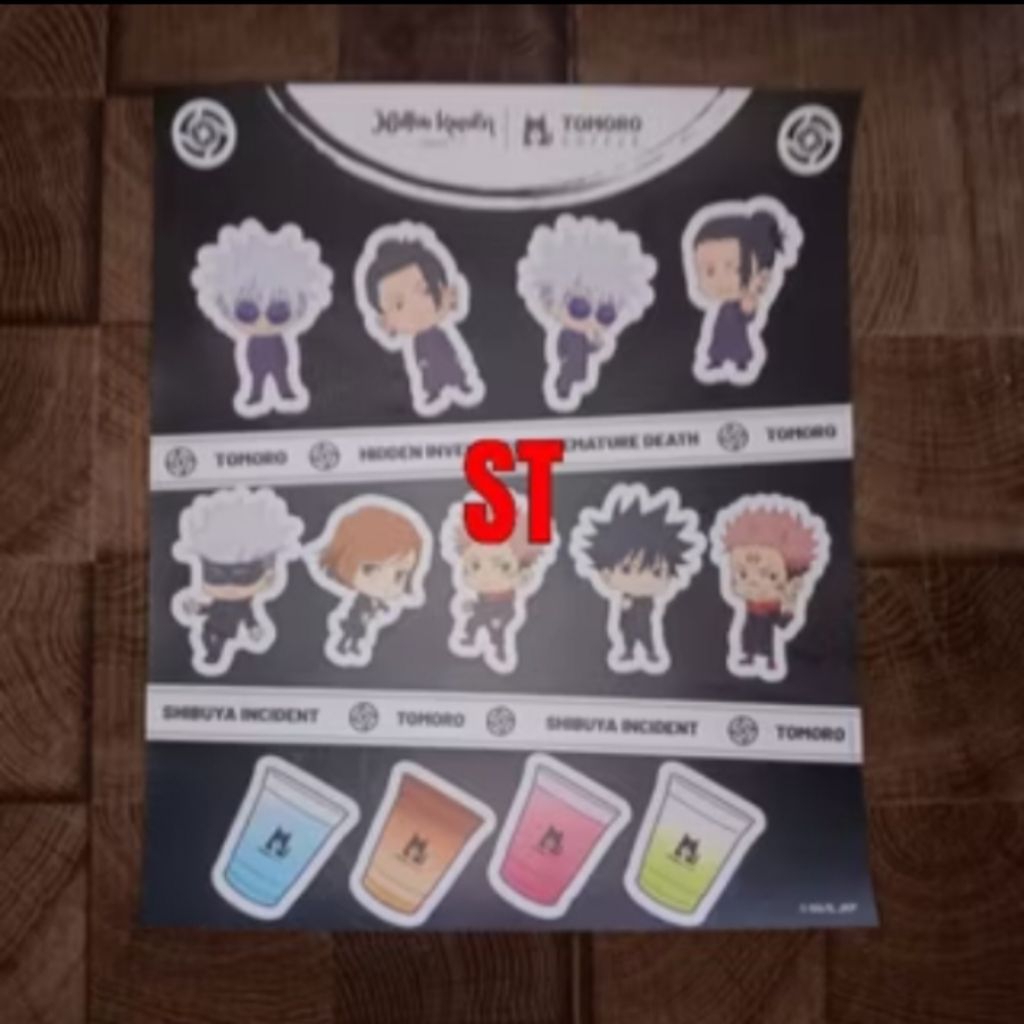 Tomoro Coffee X Jujutsu Kaisen Limited Edition Sticker Official Merchandise Original Merch Anime Ori