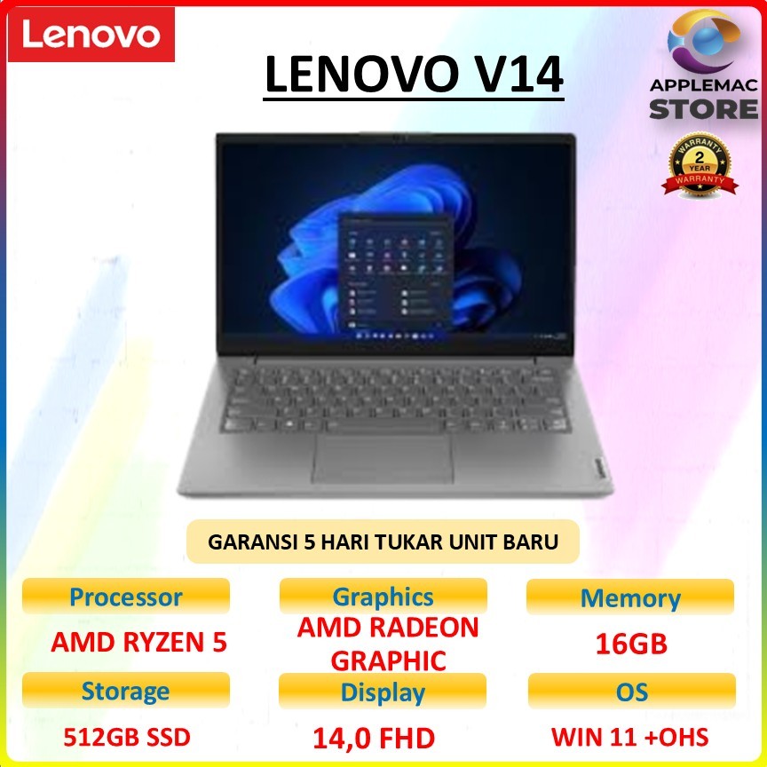 LENOVO V14 G4 RYZEN 5 7520 16GB 512GB W11+OHS 14.0FHD IPS 2Y GRY