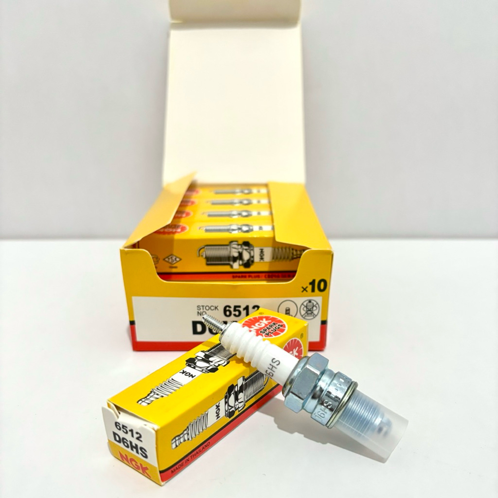 (10 PCS) Busi D6HA/D6HS NGK Motor Honda Astrea/Motor Bebek C90 C70 - Busi Motor Honda Drat Besar (NG