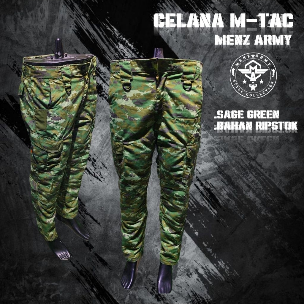 CELANA MTAC LORENG SAGE GREEN