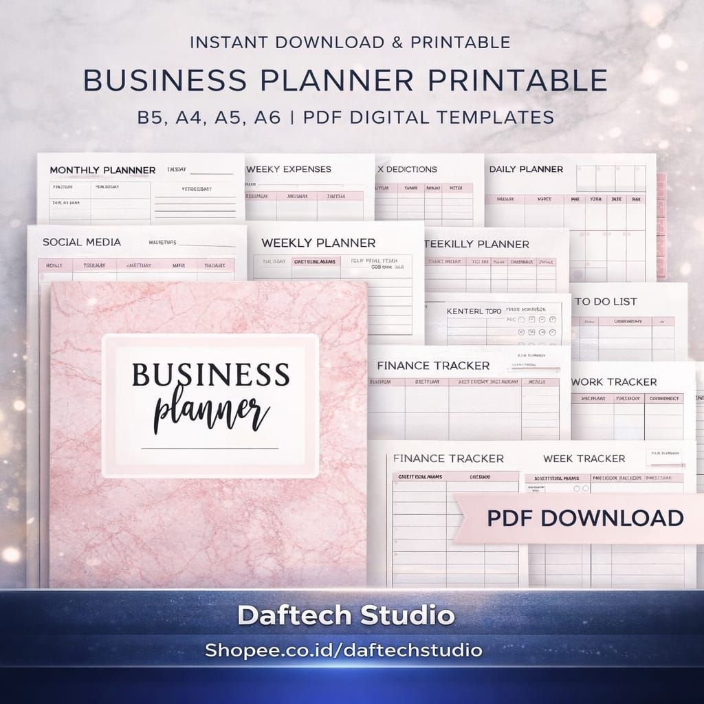 Business Planner Printable | Small Business Planner Printable PDF, Social meida Post Planner, Income