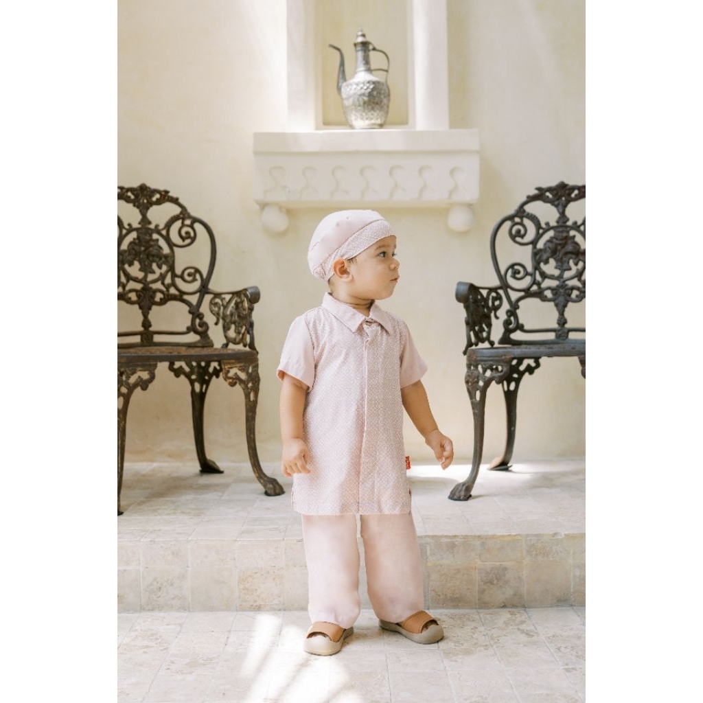 Dialogue Baby Apparel - Raya Collection - Setelan Koko Bayi Taufiq Set Peci - Baju Muslim Anak Laki-