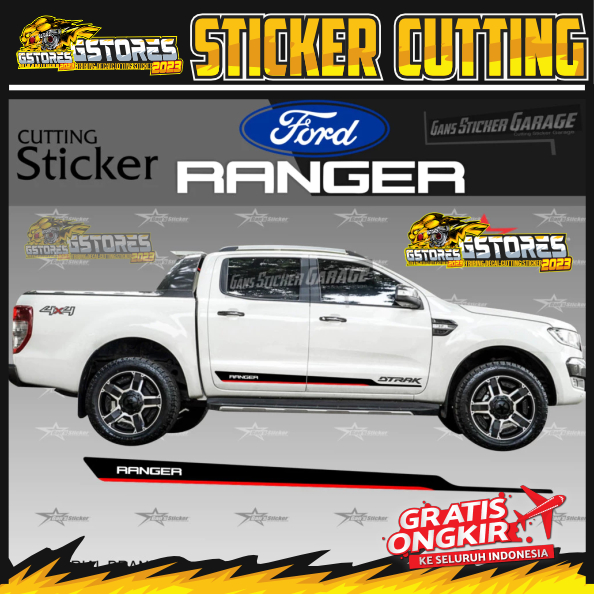 GStores Ford Ranger Cuting sticker Pintu Variasi aksesoris
