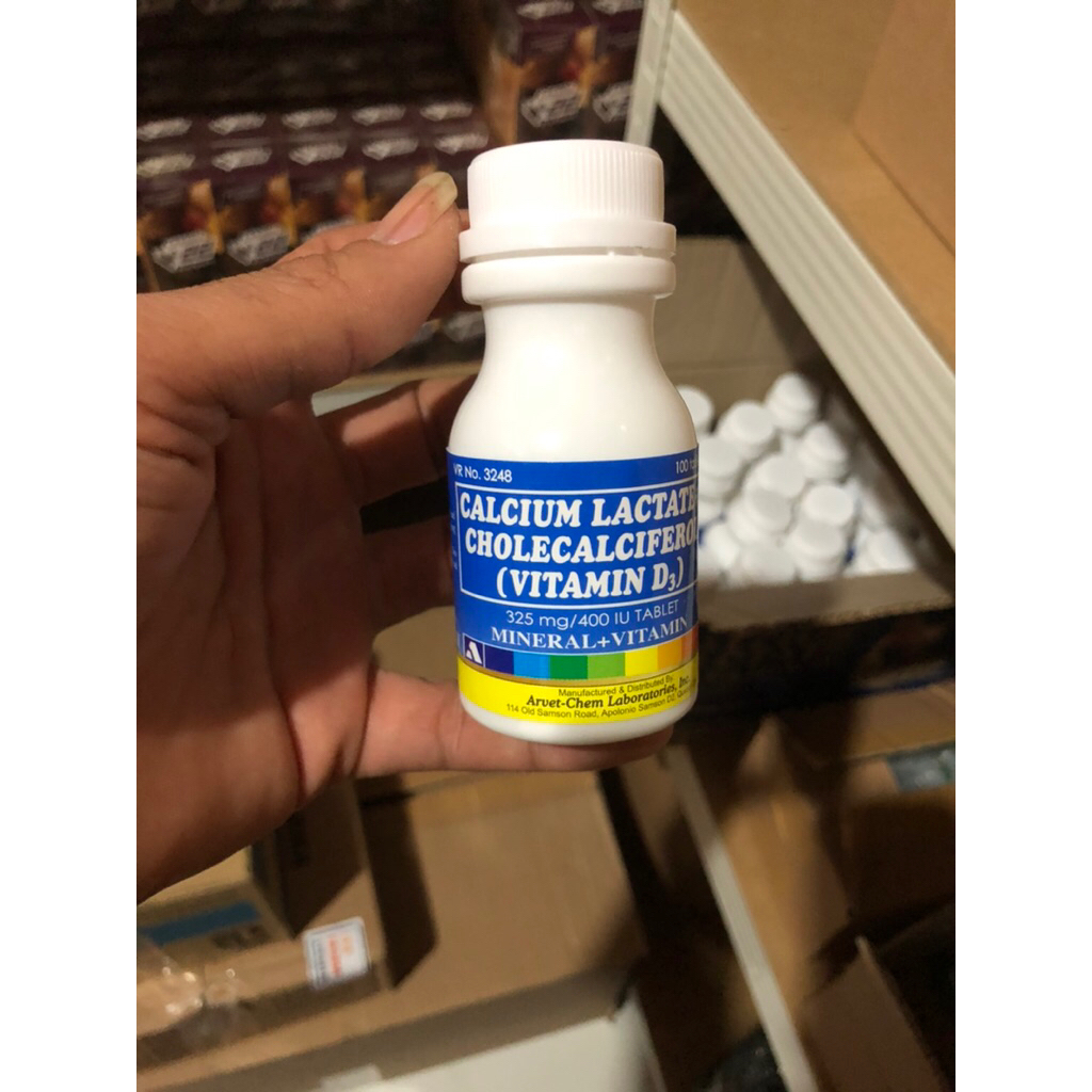 Calcium ayam aduan Calcium Lactate 100 tablet, 100 % original Import ED panjang