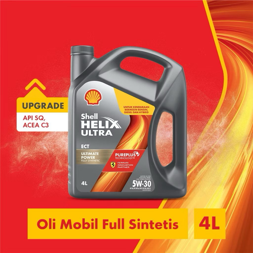 Oli Shell Helix Ultra SQ ECT 5W-30 Full Synthetic | 4 Liter (Untuk Mobil Bensin, Diesel & Hybrid)