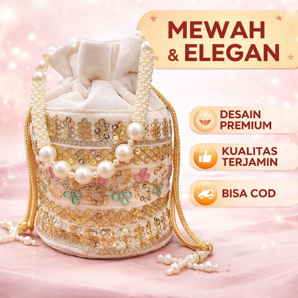 Tas potli bag india - tas pesta - tas wedding india