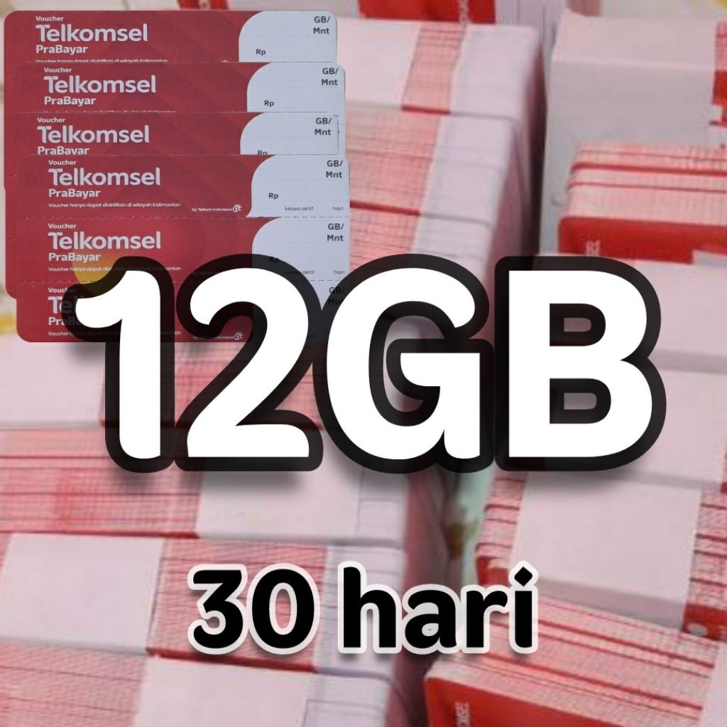 VOUCHER TELKOMSEL 12GB 30hari Zona 2&3 Kalimantan (4GB all + 6GB zona3 + 2GB WA)
