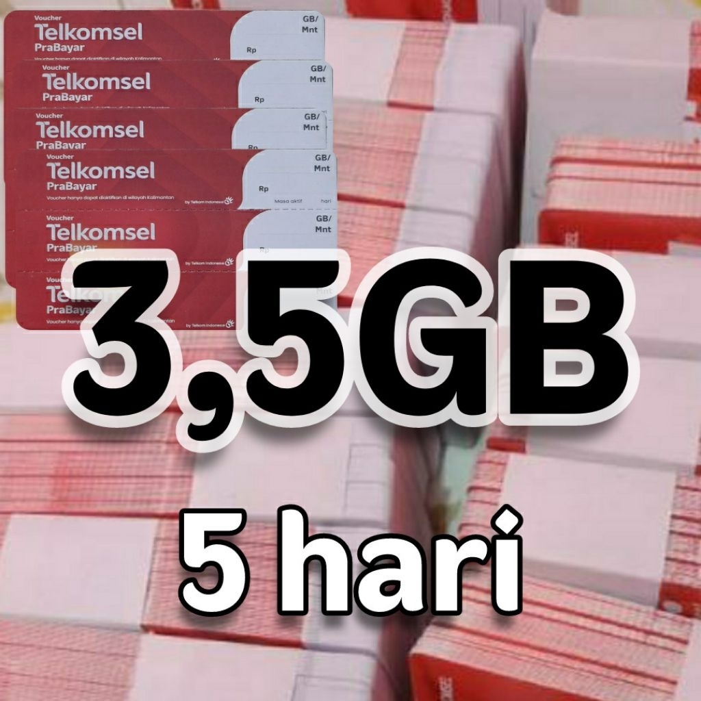 VOUCHER TELKOMSEL 3,5GB 5hari Zona 2&3 Kalimantan (1GB all + 1,5GB zona3 + 1GB WA)