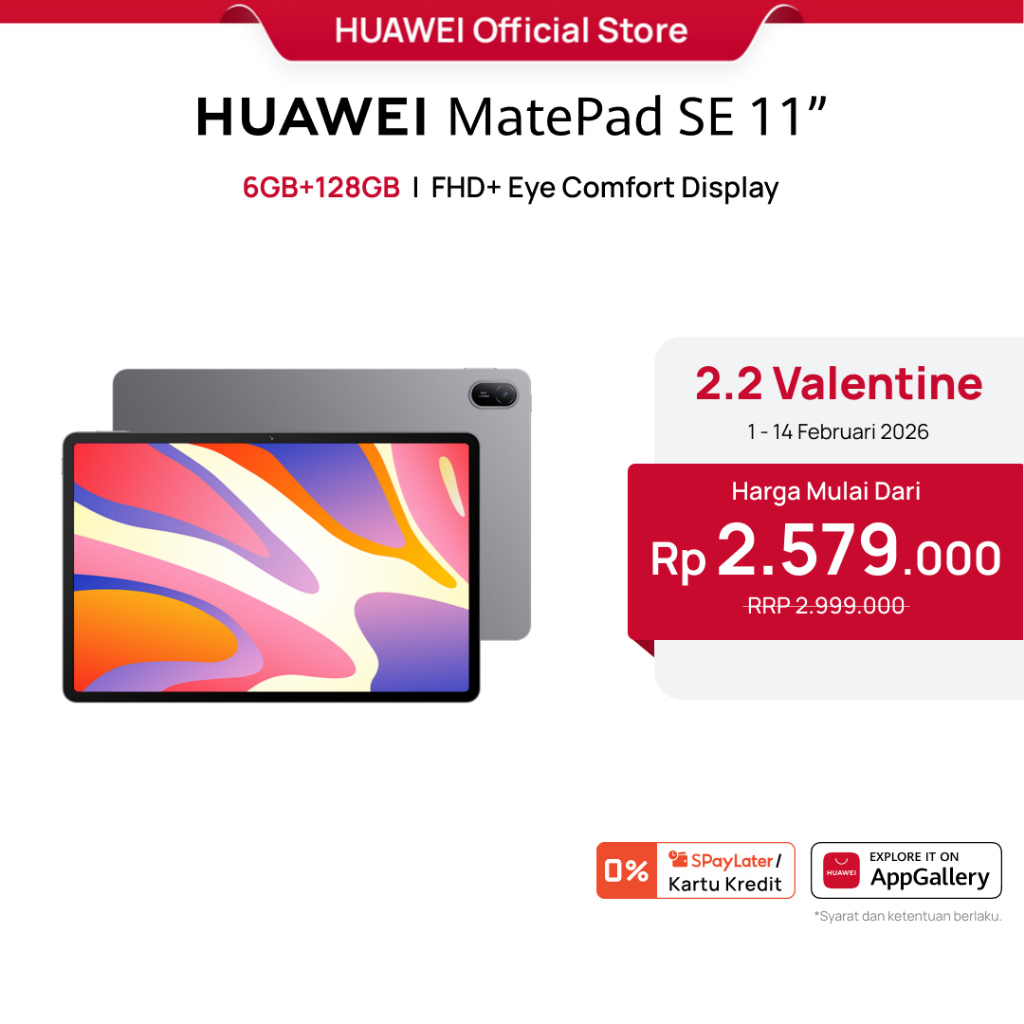 [BEST SELLER] HUAWEI MatePad SE 11" Tablet [6+128GB] | FHD+ Eye Comfort Display | 7700mAh | Metal Un