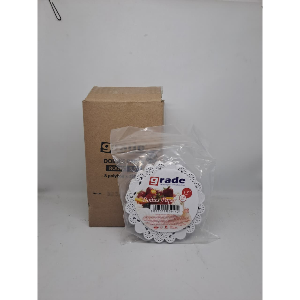 Grade Paper Doilies Round 250pcs - Kertas Doilies Bulat