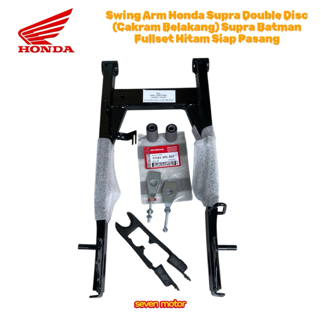 Swing Arm Honda SUPRA X 125 Cakram Belakang Supra x 125 Dobel Disc Batman Warna Hitam Siap Pasang