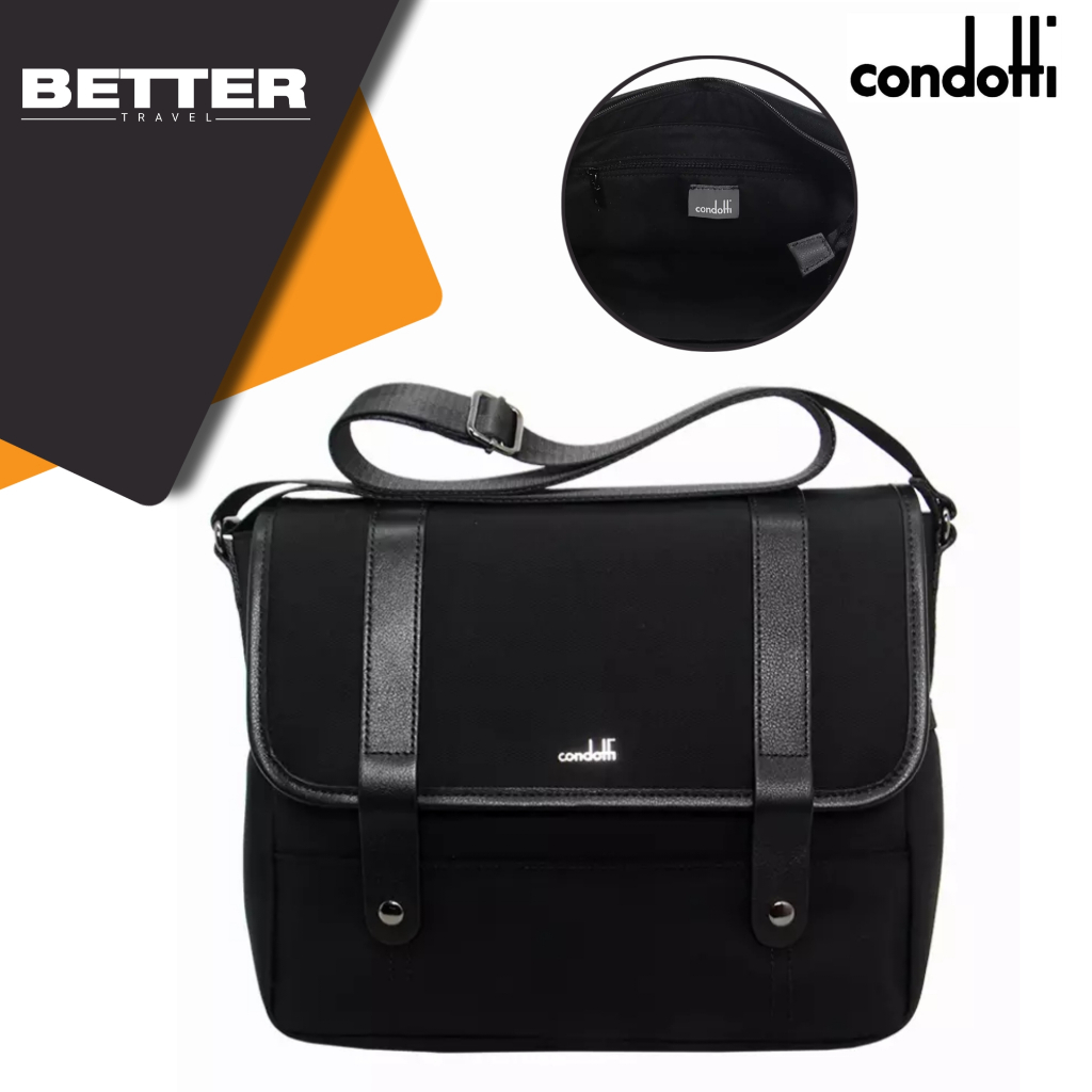 Tas selempang messenger flap CONDOTTI crossbody bag formal kantor kuliah pria