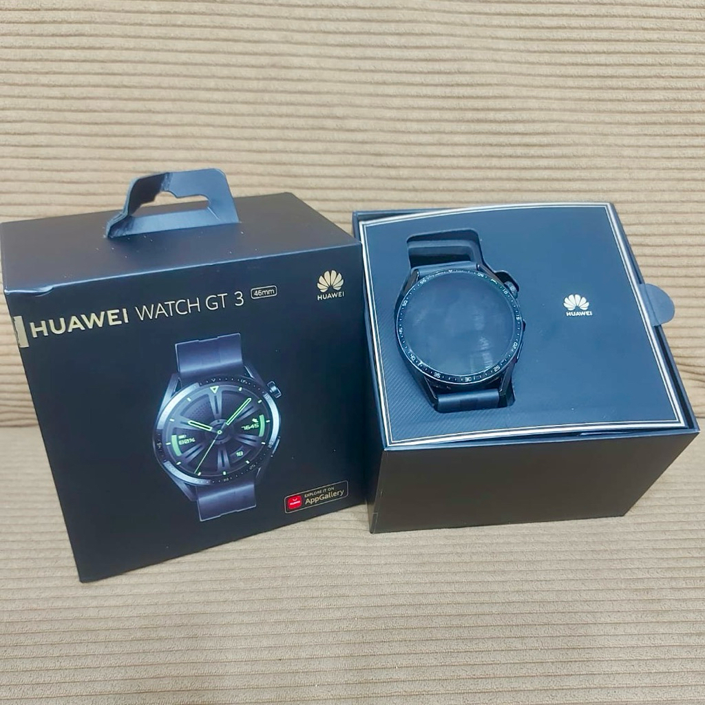 smart watch huawei gt 3 resmi 46 mm fullset original