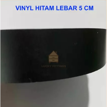 50 mm Edging HITAM / Vinil Vynil Dof Dop PVC Edging taco Plimir Roll Anyaman Pagar Anyam