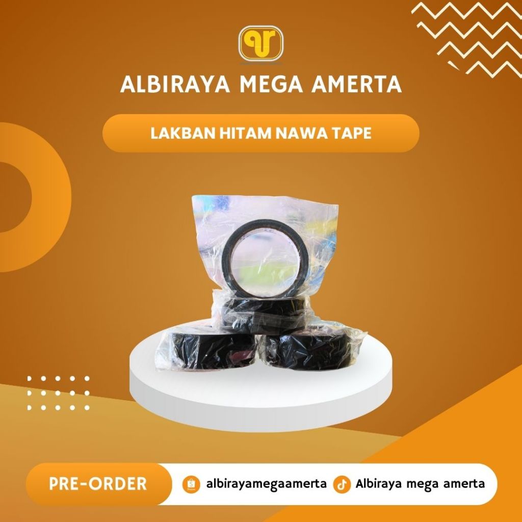 [COD] LAKBAN HITAM NAWA TAPE | HARGA PER PCS | TERMURAH | GROSIR