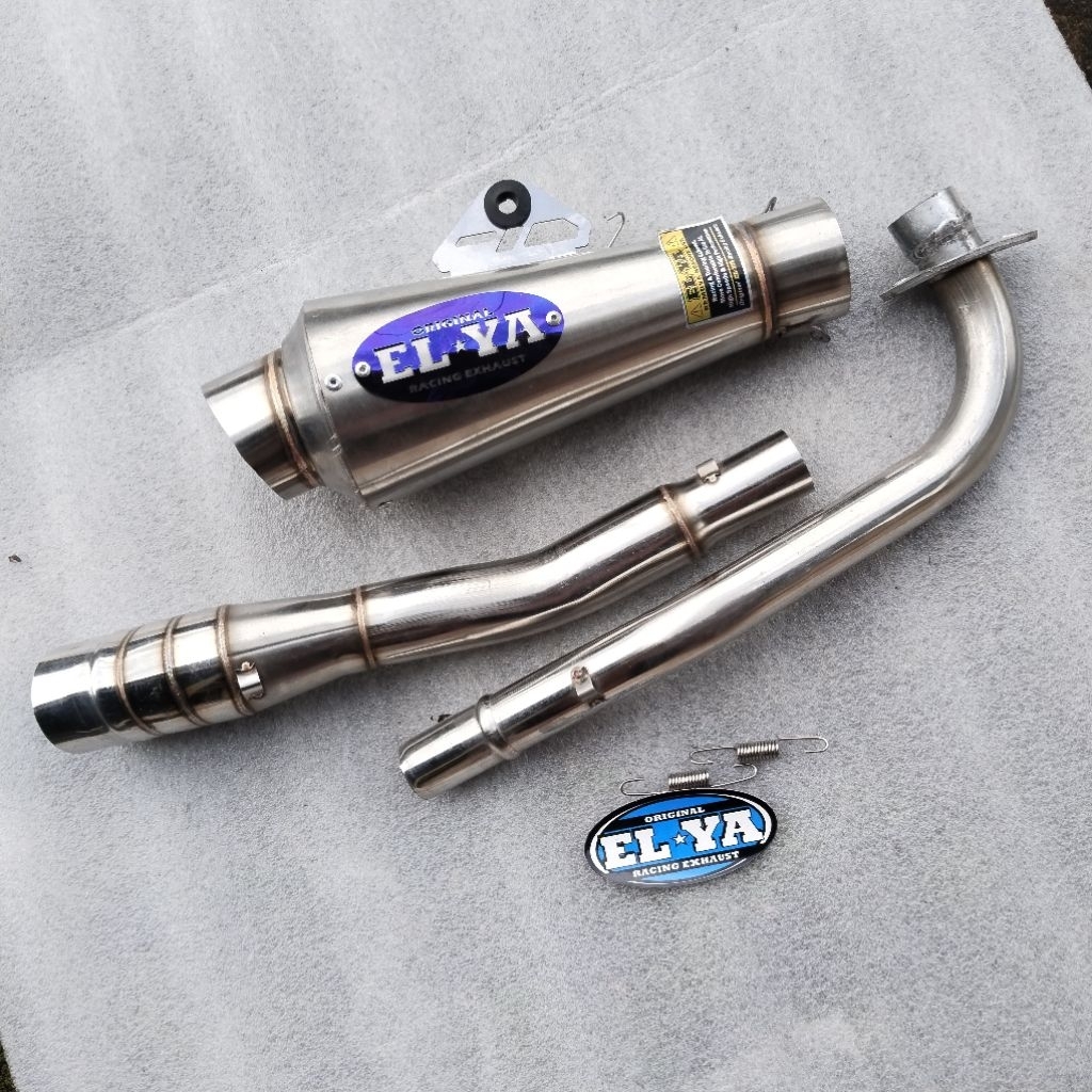 knalpot original ELYA racing emblem titanium type fantera pnp Shogun smash win supra lama fit new re