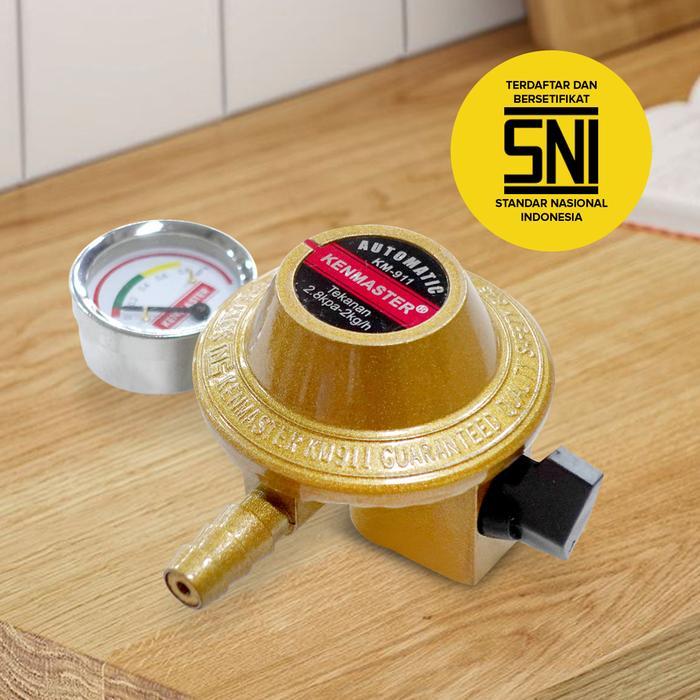 Regulator Kompor Gas LPG Kenmaster KM 911 Otomatis + Meter