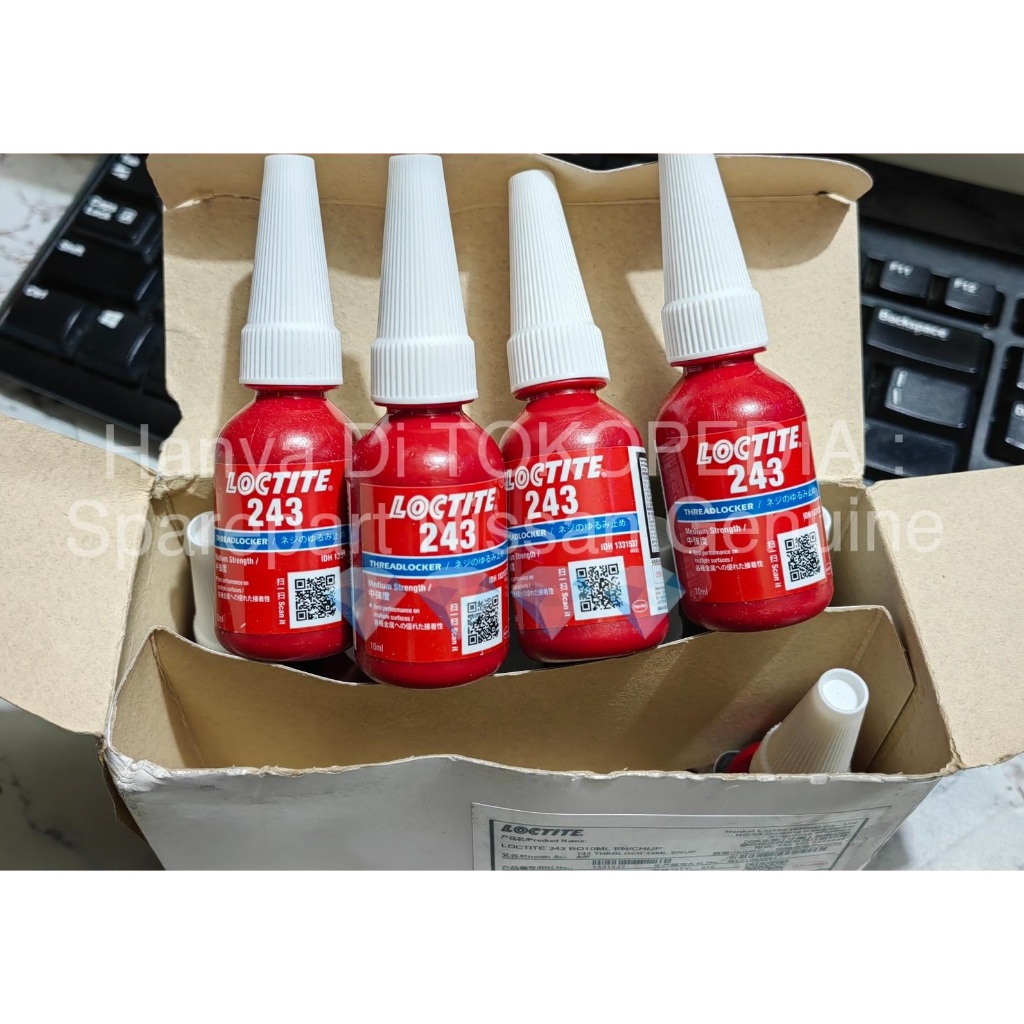 Lem Baut Mur Thread Locker LOCTITE 243 BIRU 10ml Medium Strength ORI