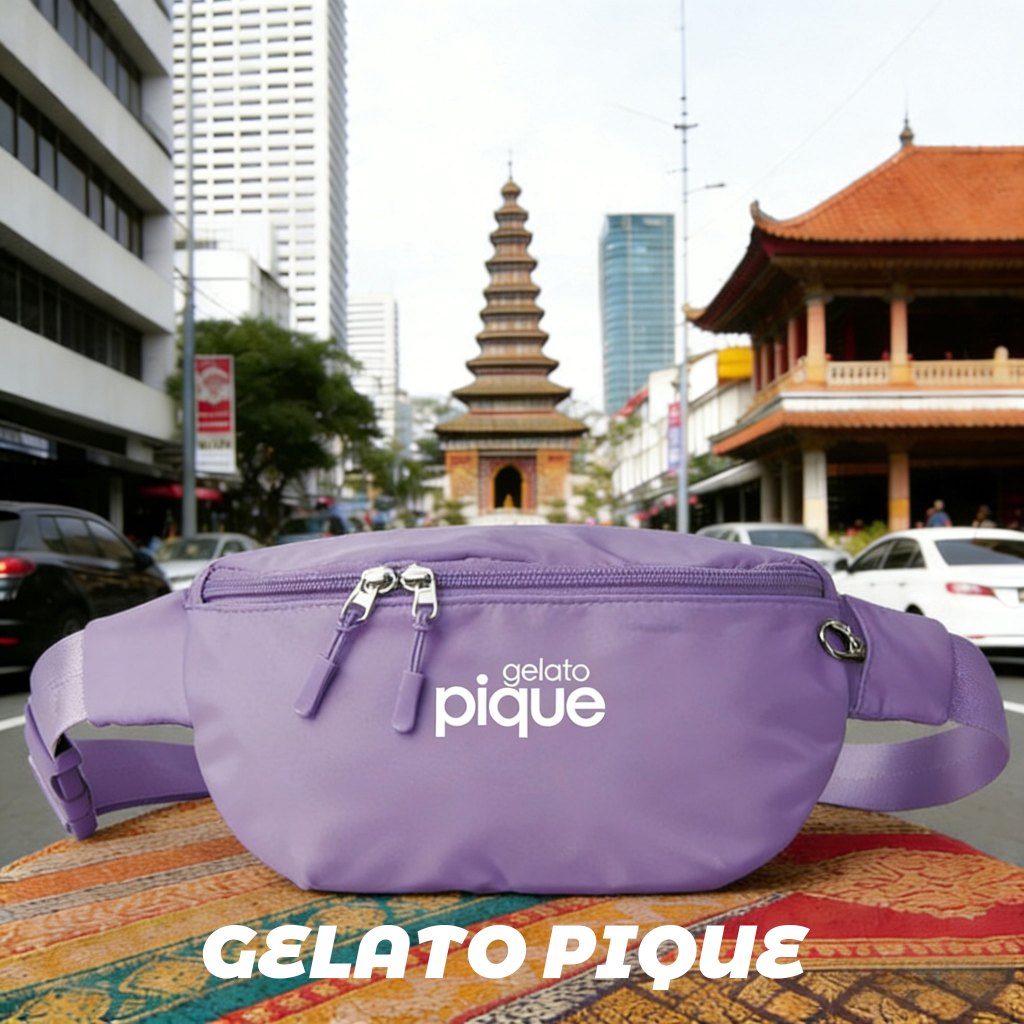 The Gelato Pique Foldable Crossbody Bags ungu