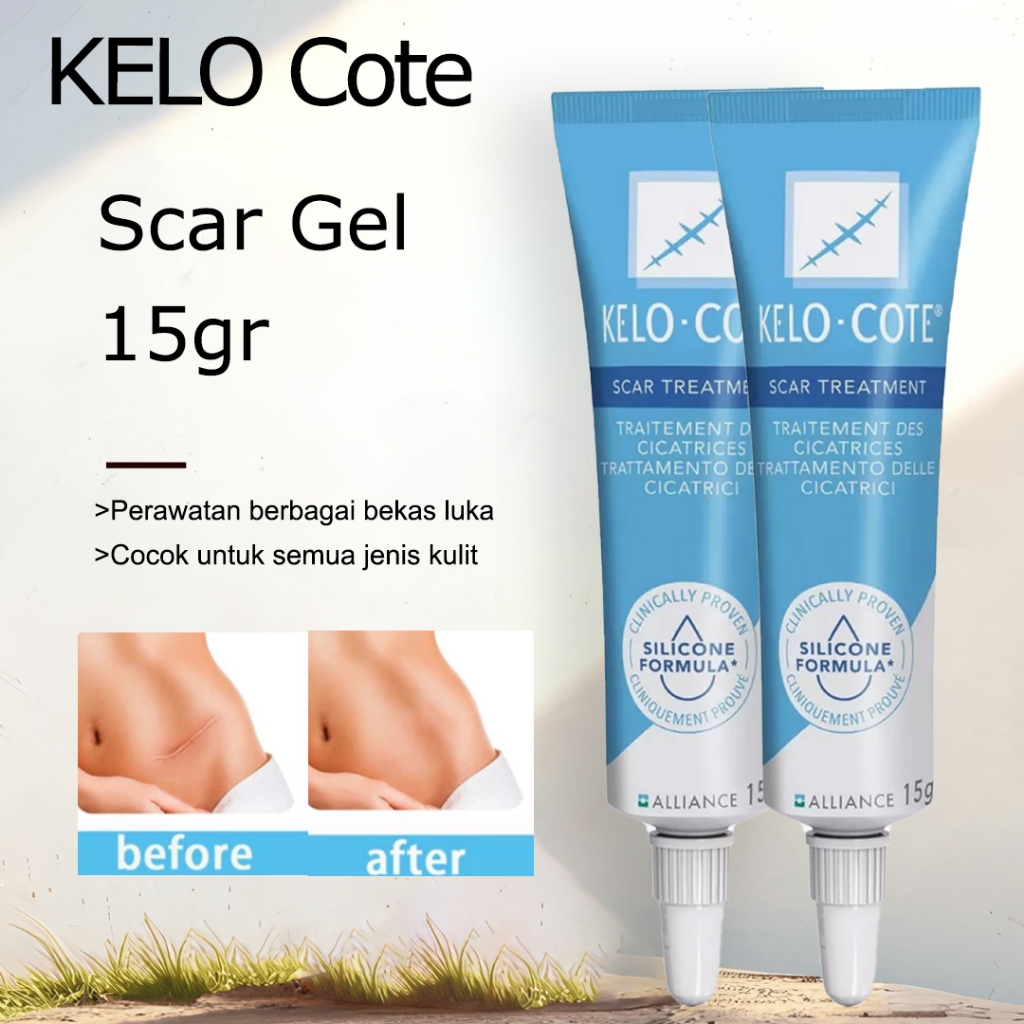 Kelo Cote Scar Gel 15g – Gel Penghilang Bekas Luka & Keloid Efektif /  Scar Removal Cream