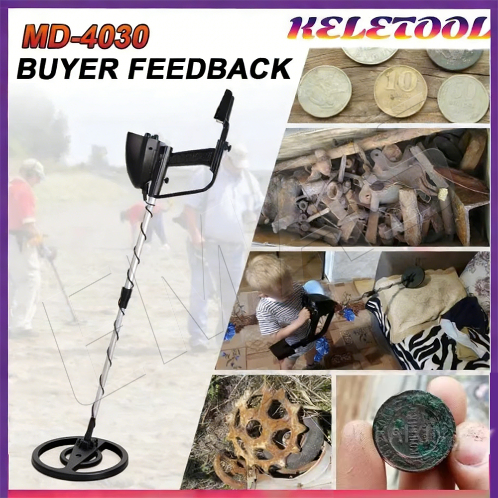 MD-4030 Detektor Logam Emas  2 Baterai Metal Detector Detektor  dalam tanah Alat Pendeteksi Undergro