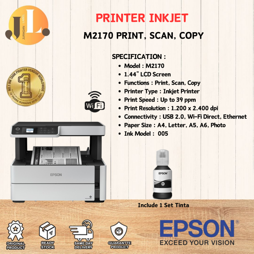 Printer Epson M2170 Monochrome Print-Scan-Copy Wireless