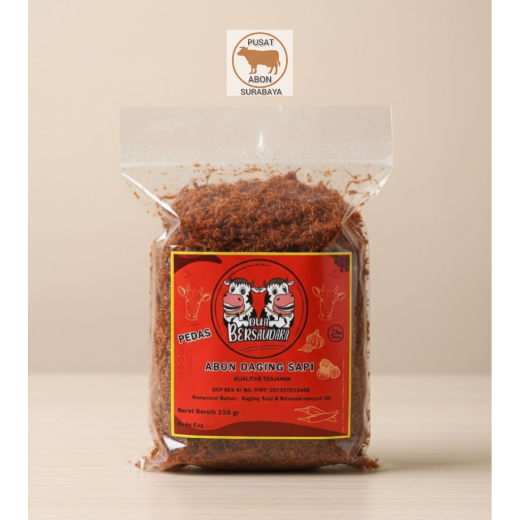 Abon Sapi Dua Bersaudara PEDAS 250gr