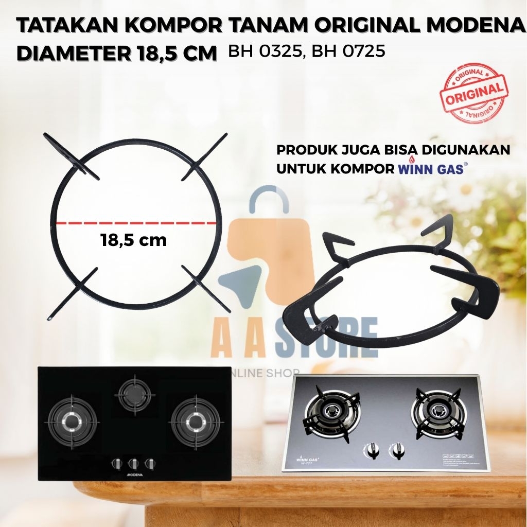TATAKAN KOMPOR WINN GAS TANAM 18,5CM ORIGINAL / TUNGKU MODENA 18,5cm / SPAREPART KOMPOR TANAM