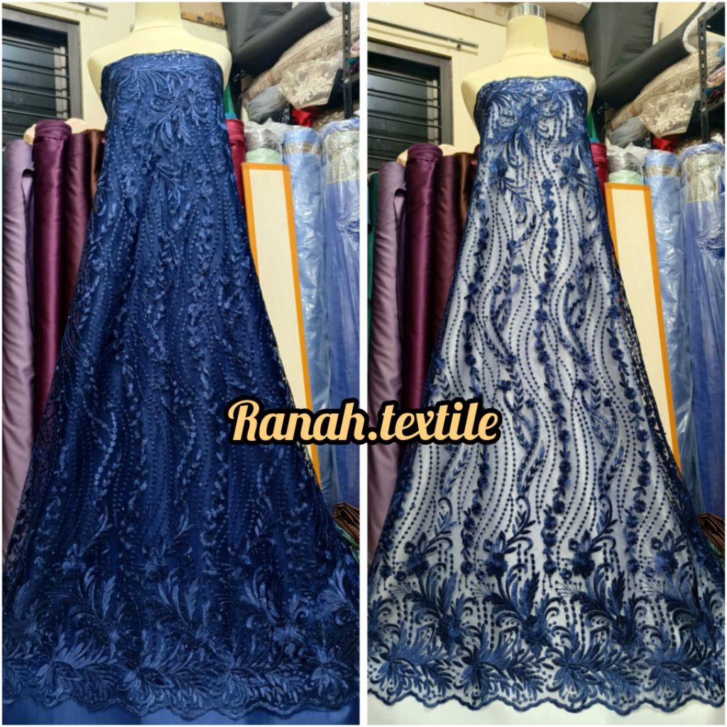 Bahan kain Tile akar pinggiran mutiara/tile akar