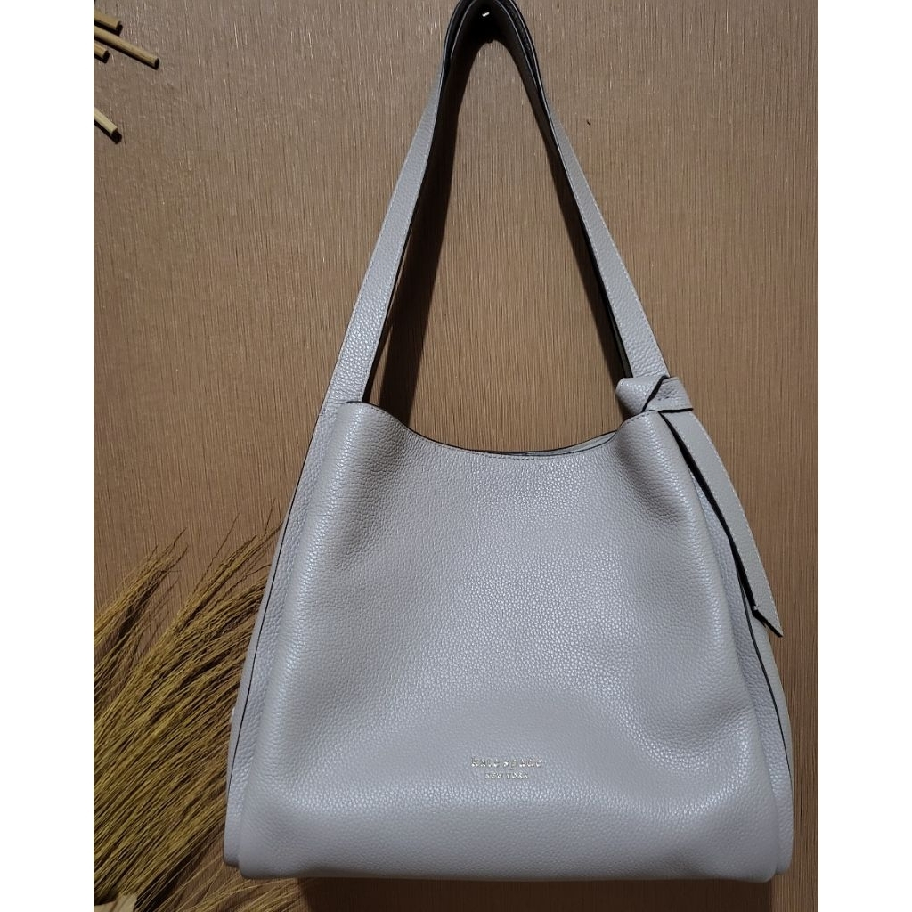 ORIGINAL BUTIK KATE SPADE KNOTT LARGE WARM TAUPE