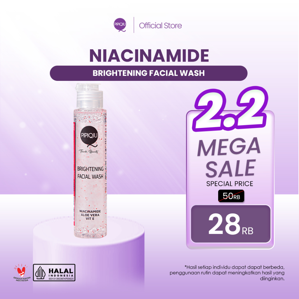 Pipiqiu Brightening Facial Wash + Niacinamide 100ml