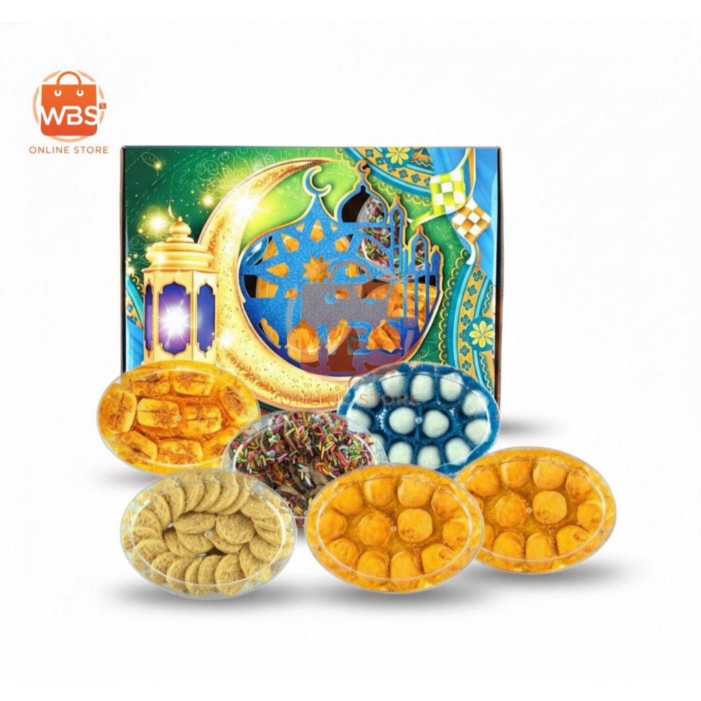 Paket Premium Grand Krisma Food 5 Toples Kue Lebaran Idul Fitri Nastar Kastengel Putri Salju 1,1kg