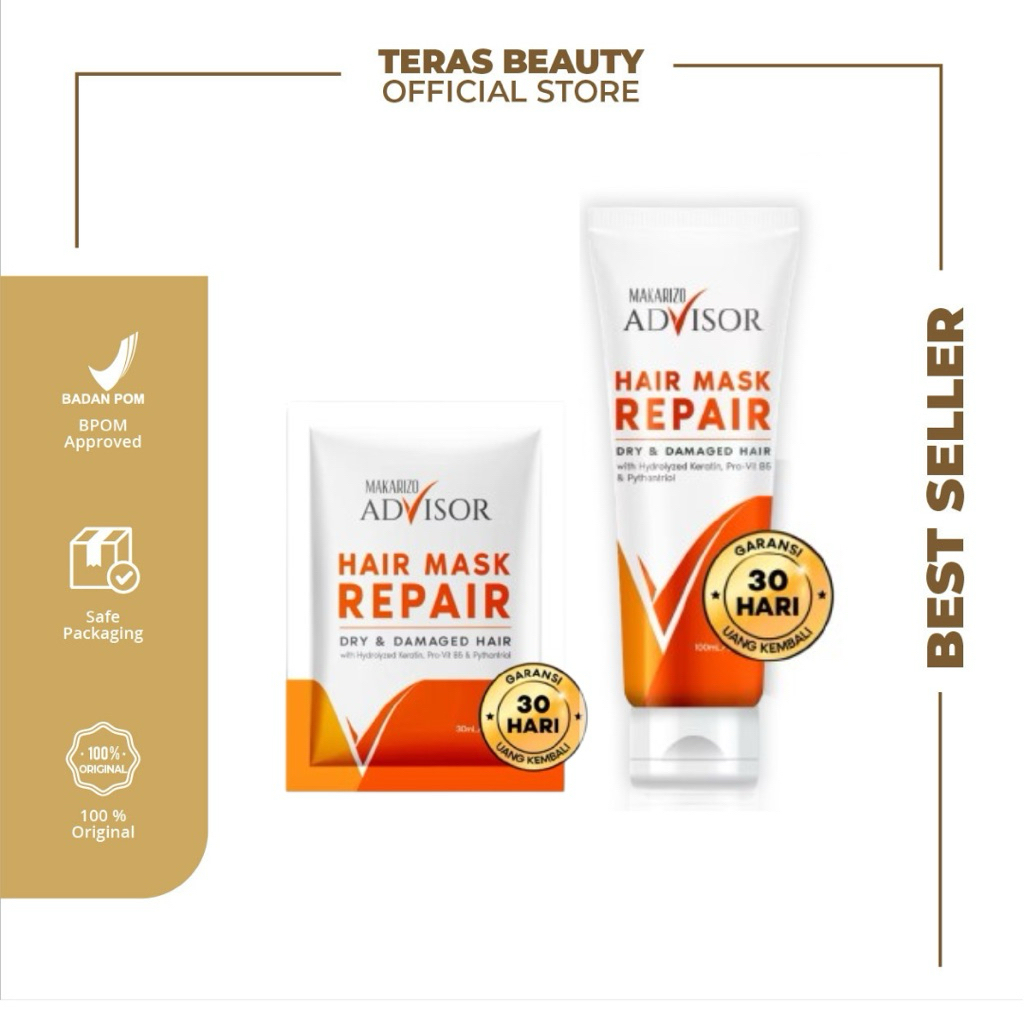 MAKARIZO-Makarizo Hair Mask Keratin 30 ML & 100 ML|Hair Mask Keratin|Masker Rambut