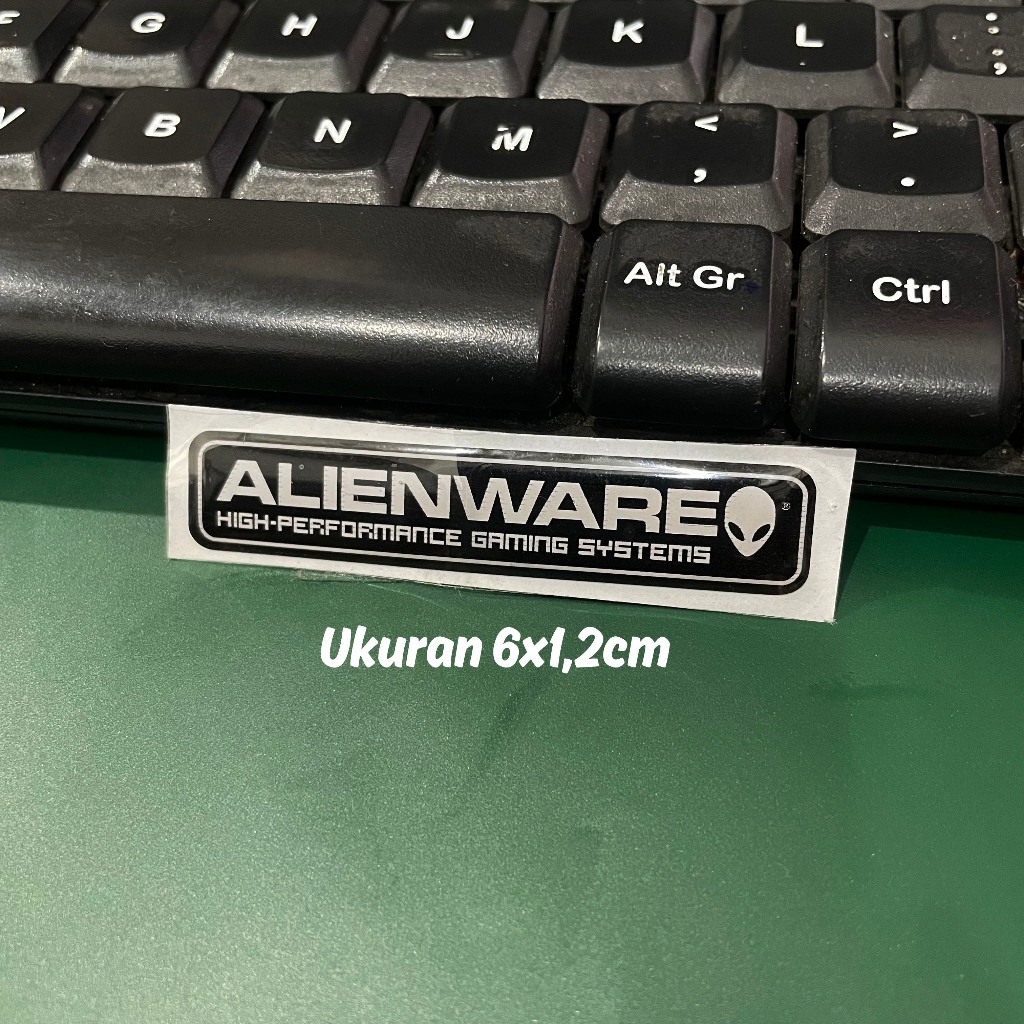 Sticker Timbul Resin ALIENWARE Logo Lycal 3D Kecil Satuan