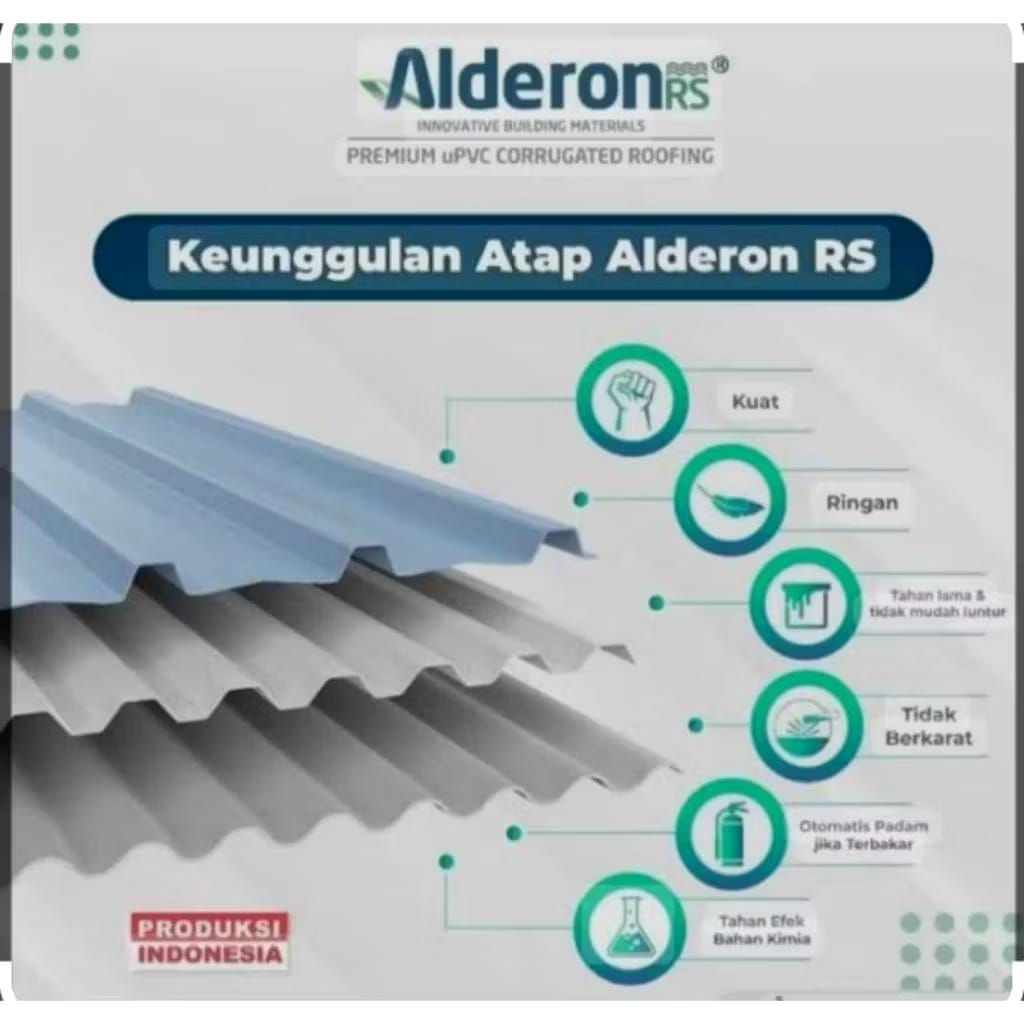 atap UPVC Alderon single layer