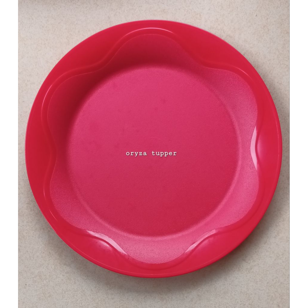 Piring Tupperware : OH Dessert Plate Red - ECER (SATUAN)