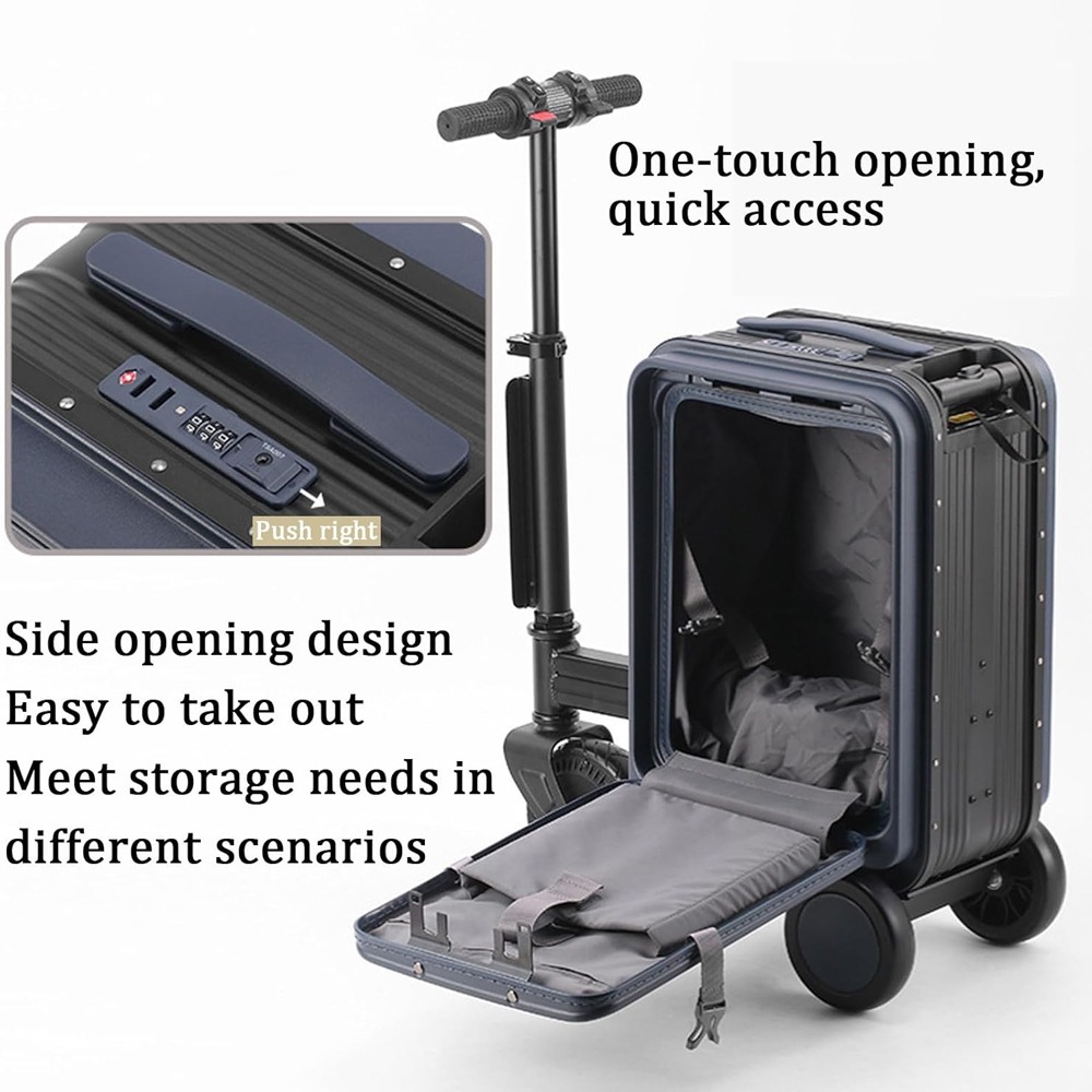 ELEClug Koper Skuter Elektrik Kabin Airwheel Travel Style Luggage 20 Inch - S2 - Deep Blue