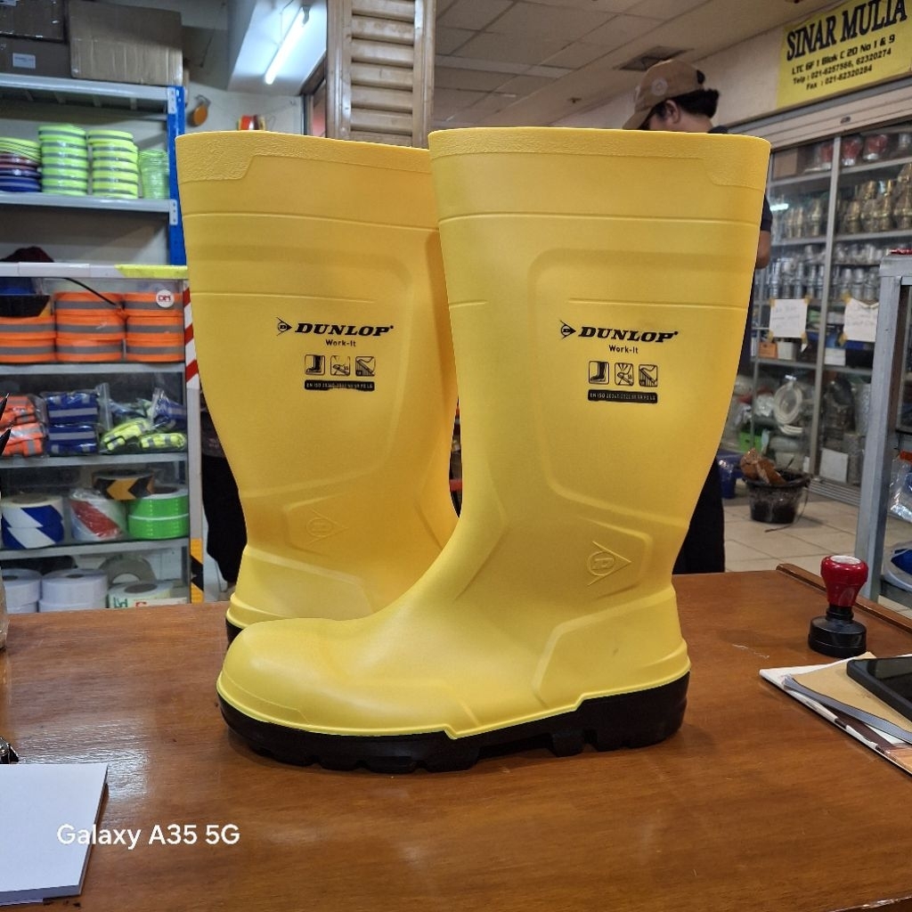 SEPATU SAFETY BOOT DUNLOP WORK IT S5 ORIGINAL/ SEPATU SAFETY BOOT KARET DUNLOP